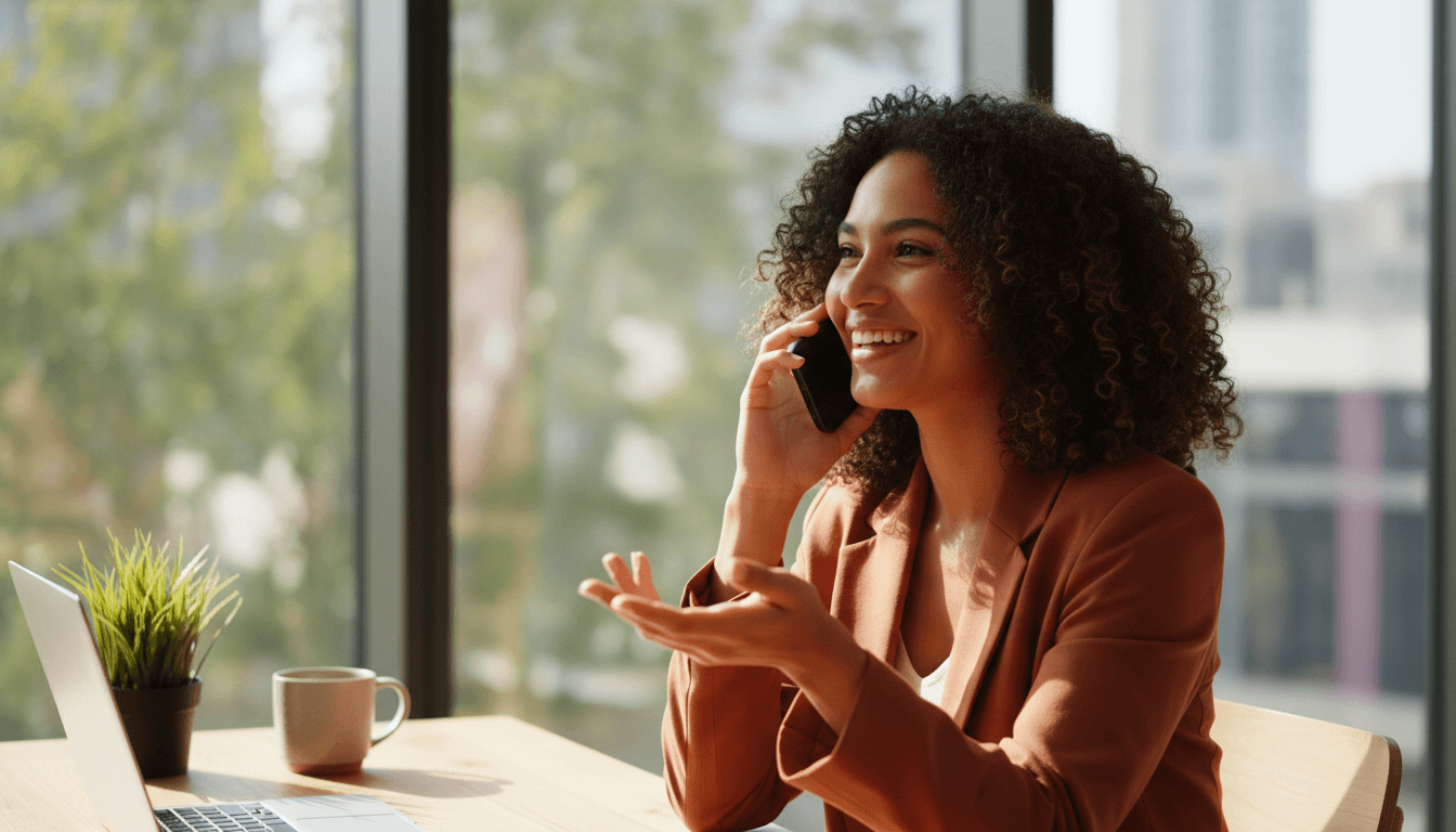 Business owner engaged in responsive customer communication